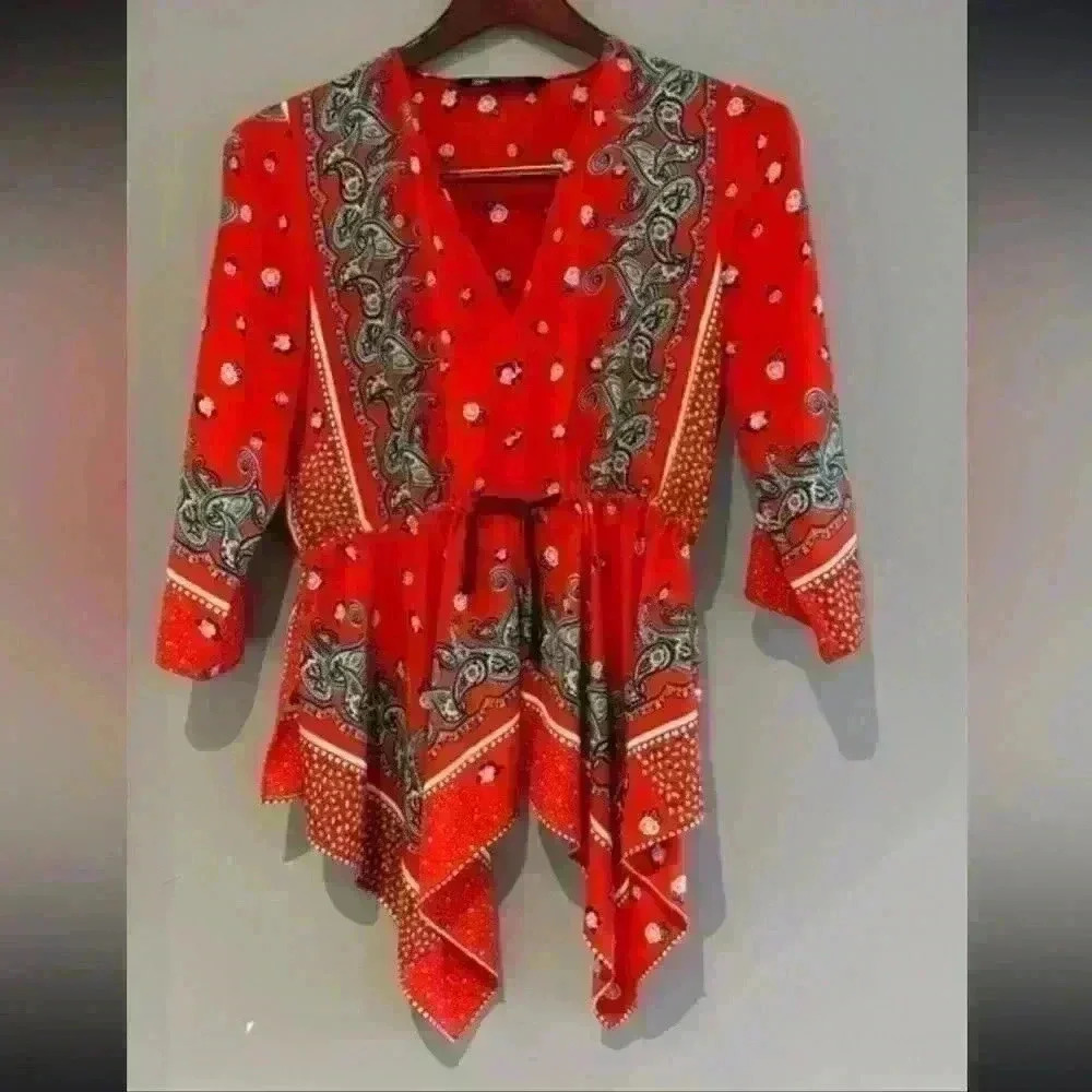 5 for 30$ ZARA women’s red and navy top size M